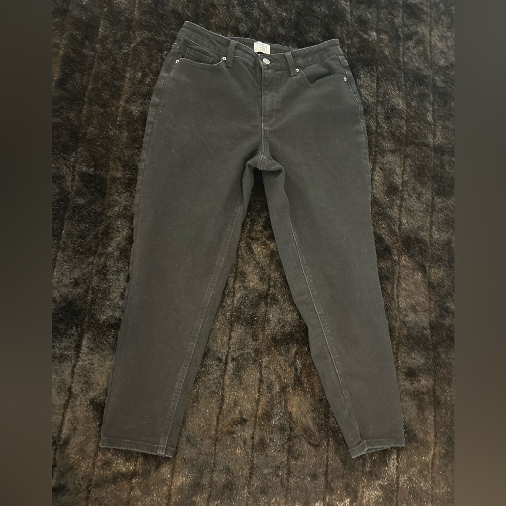 Time and Tru Black Skinny Jeans Women’s Size 8 Regular Stretch Denim - Picture 2 of 5
